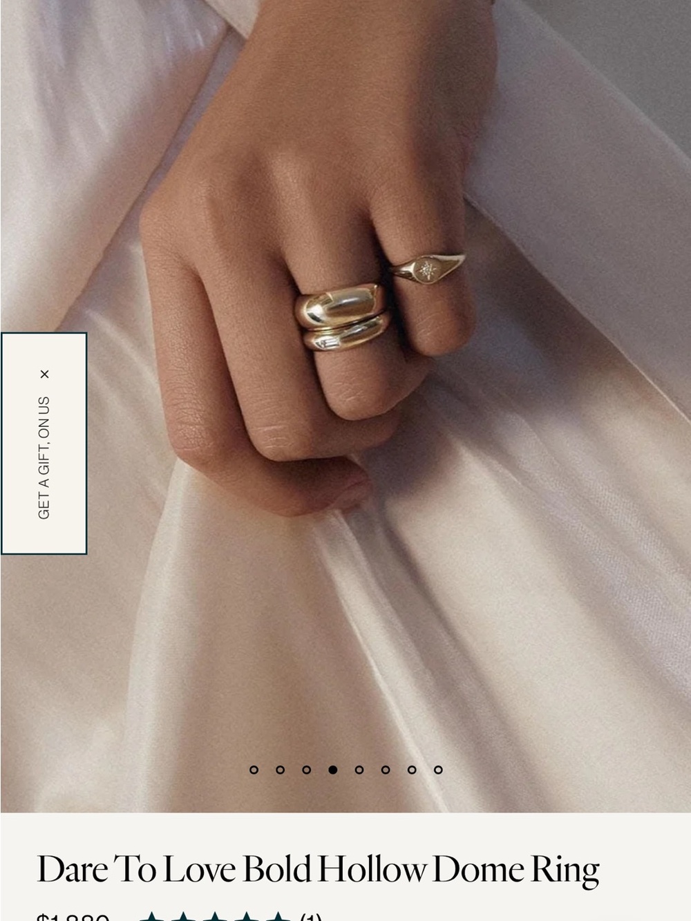 Authentic gold “Dare To Love” Bold Dome Ring